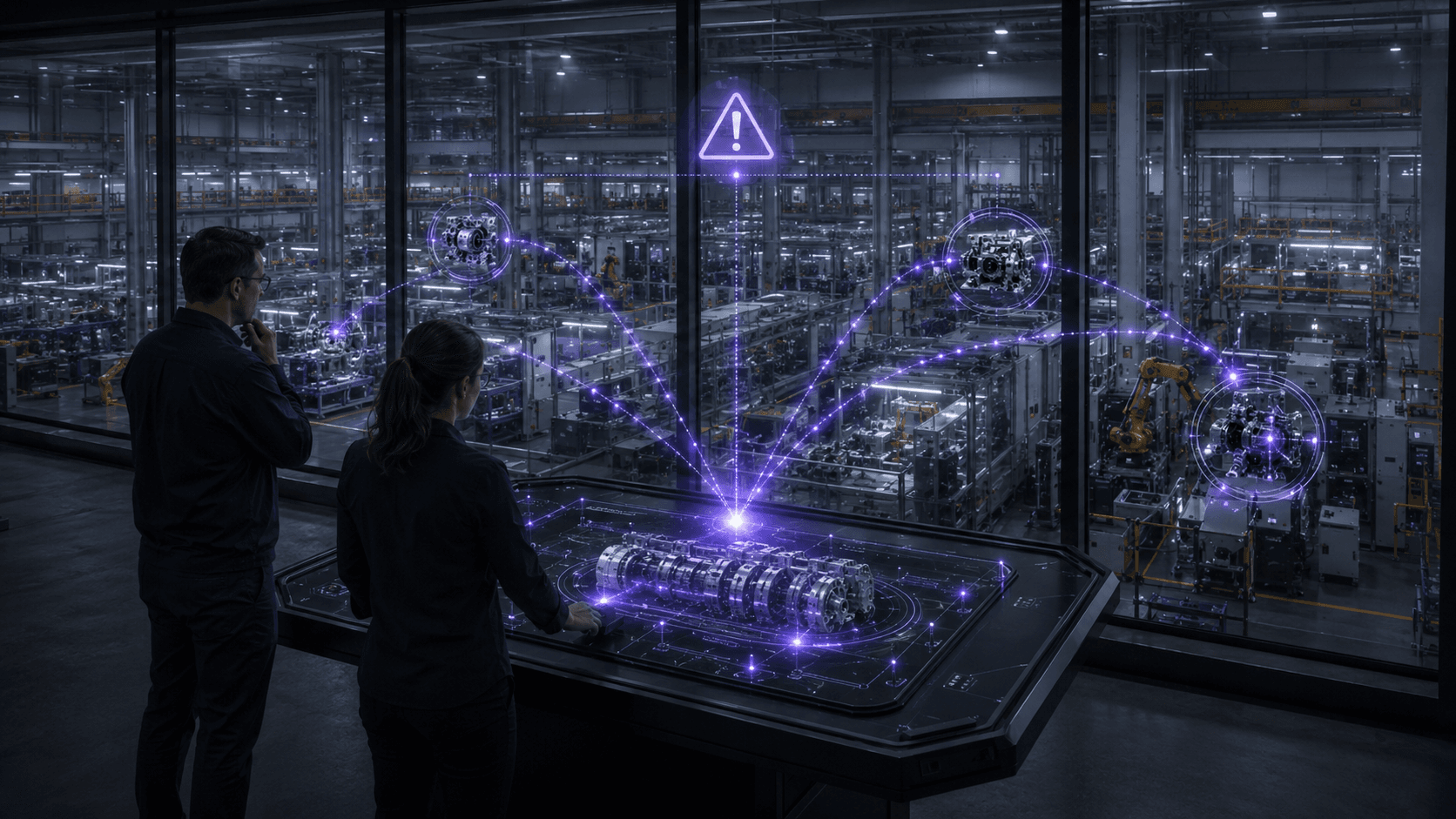 AI connecting supply, engineering, production, and delivery into one deadline risk
